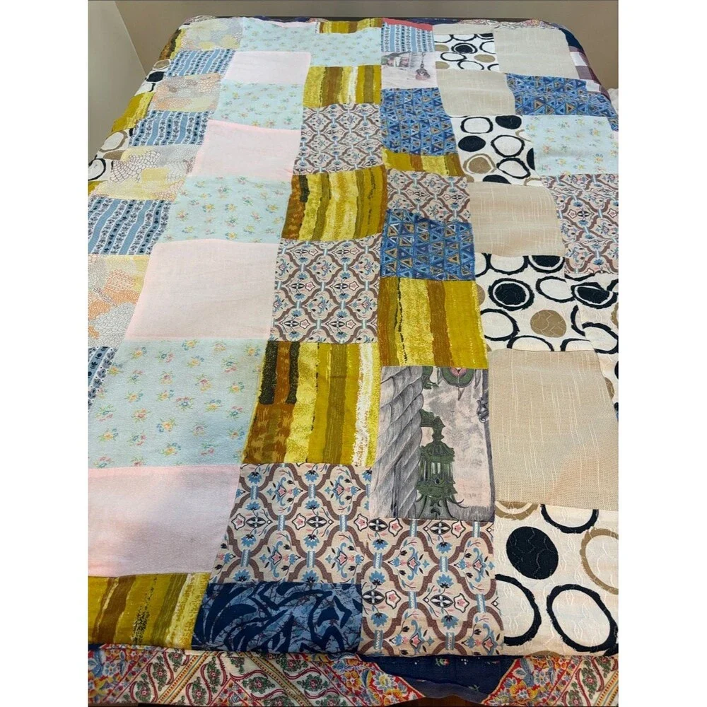 Handmade Vintage Patchwork Cotton Quilt